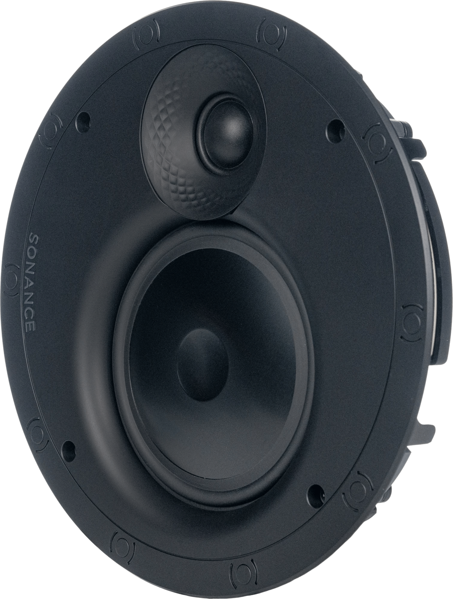 Frontansicht des Sonance VX52R UTL runden Ultra-Dünnlautsprechers.