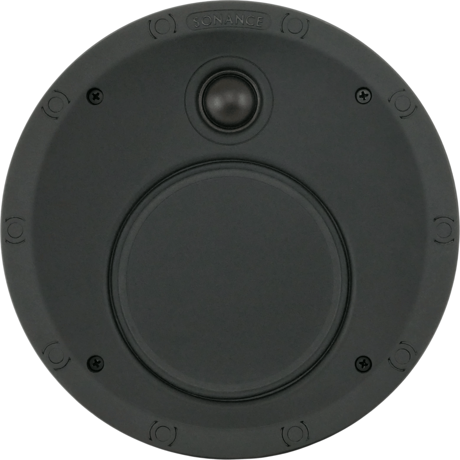 Frontansicht des Sonance VP52R UTL Lautsprechers in Schwarz.