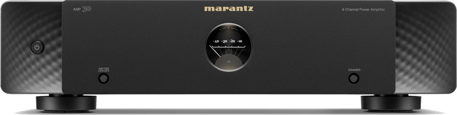 Frontansicht des Marantz AMP 30, einem 6-Kanal-Leistungs-Verstärker.