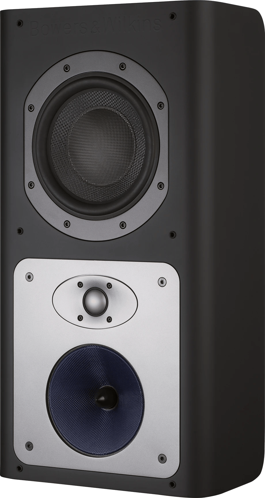 Bowers & Wilkins CT8.4 LCRS Lautsprecher, Front-Rechts-Ansicht.