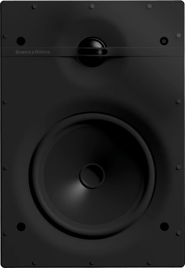 Frontansicht des Bowers & Wilkins CWM362 in Schwarz.