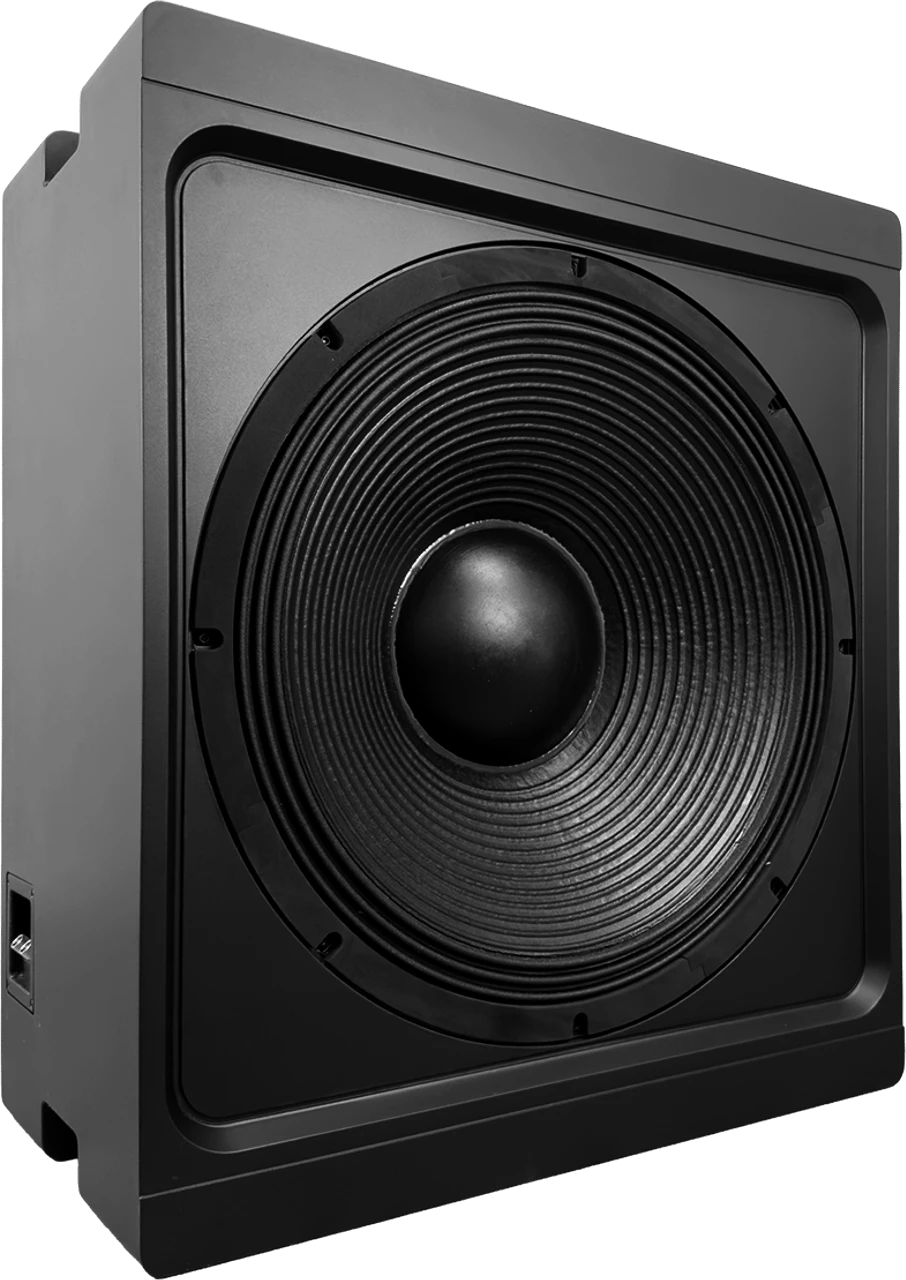 Procella Audio U24 passiver 24-Zoll-Subwoofer im geschlossenen Gehäuse.