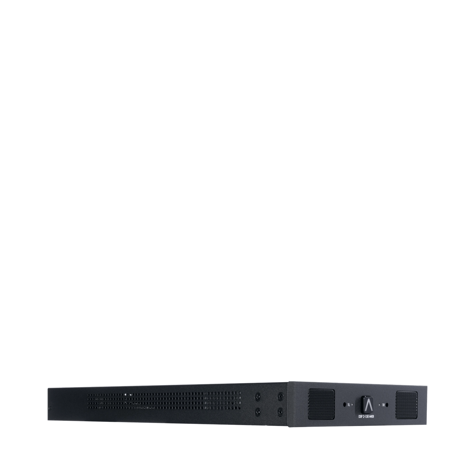 Frontansicht der Sonance NAMP DSP 2-150 mkIII Endstufe in Schwarz.