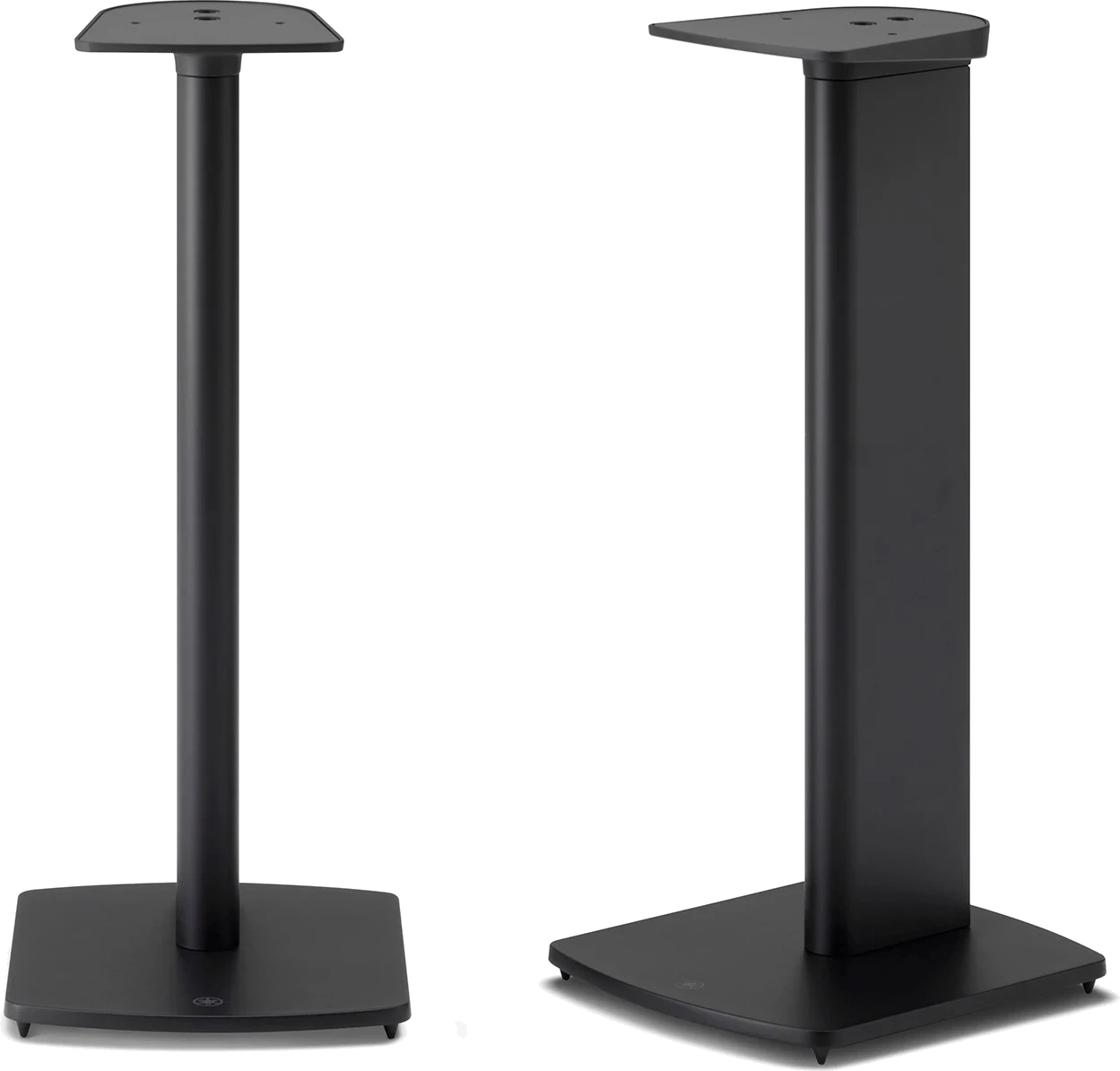 Yamaha SPS-70A Lautsprecherständer in Schwarz, Frontalansicht.