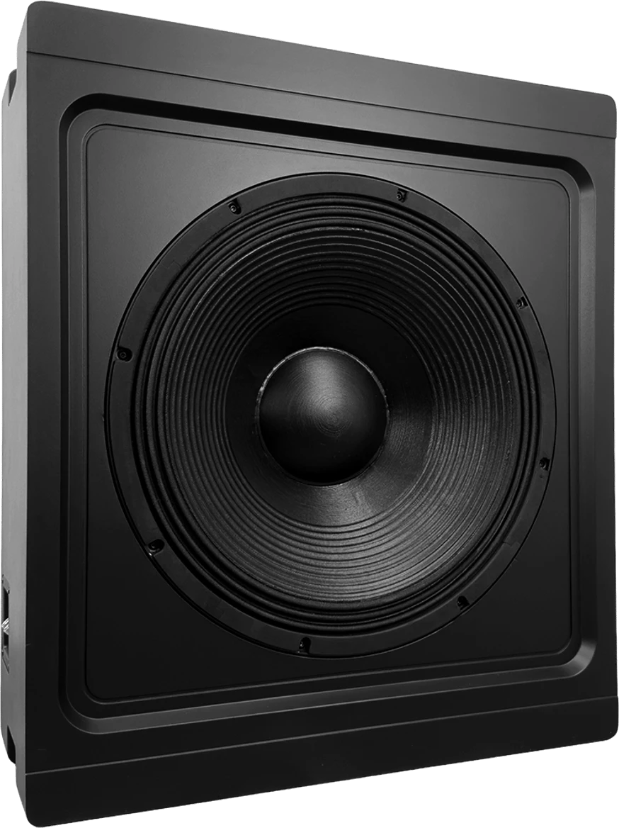Procella Audio U21 passiver 21-Zoll-Subwoofer mit sichtbaren Anschlüssen.