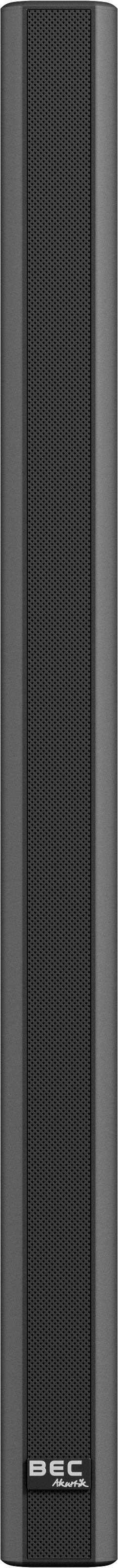 Frontalansicht des BEC IC50 EVO Lautsprechers in Schwarz.
