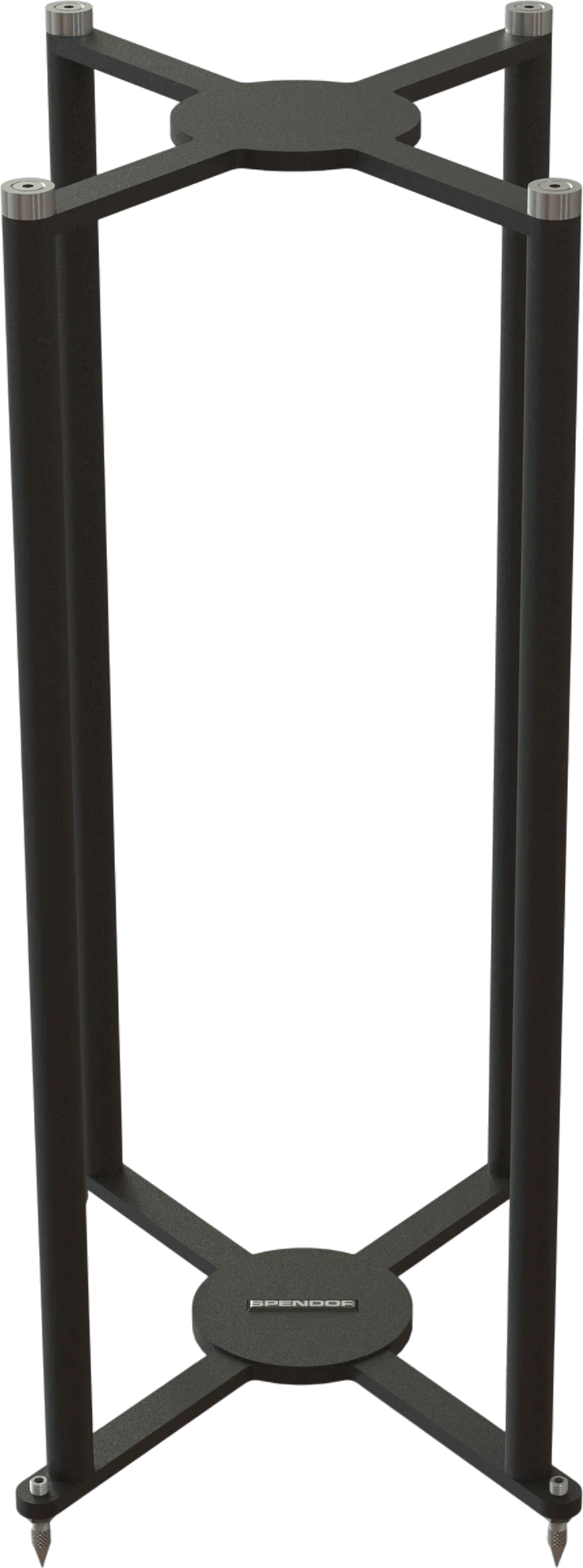 Frontansicht des Spendor Classic 3/1 Stands in Satin Black.