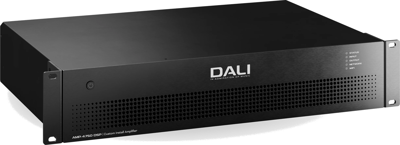 DALI PHANTOM CI AMP-4750 DSP Verstärker, Front-Rechtsansicht.