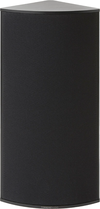 Frontansicht des Cornered Audio C5TRM Lautsprechers in Schwarz.