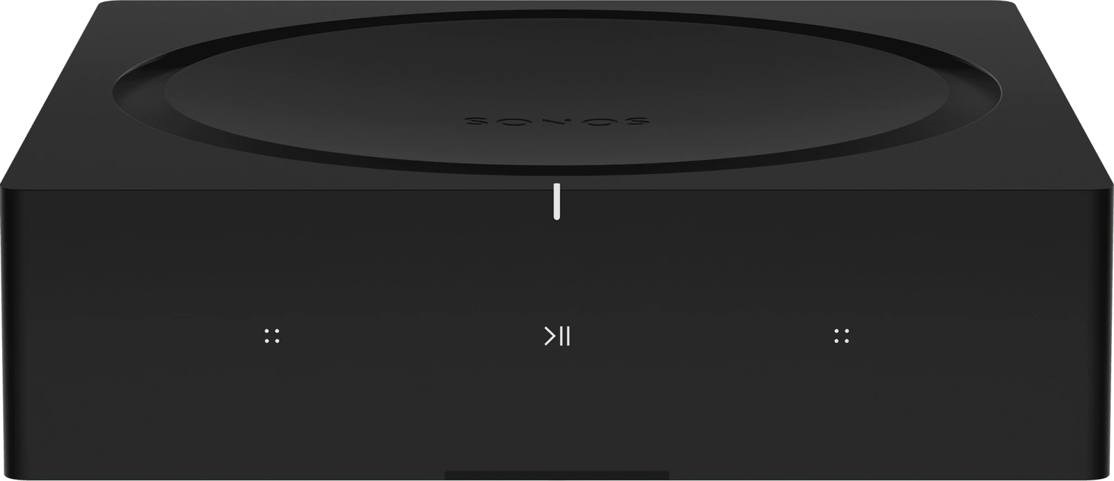 Frontansicht des Sonos Amp in Schwarz.