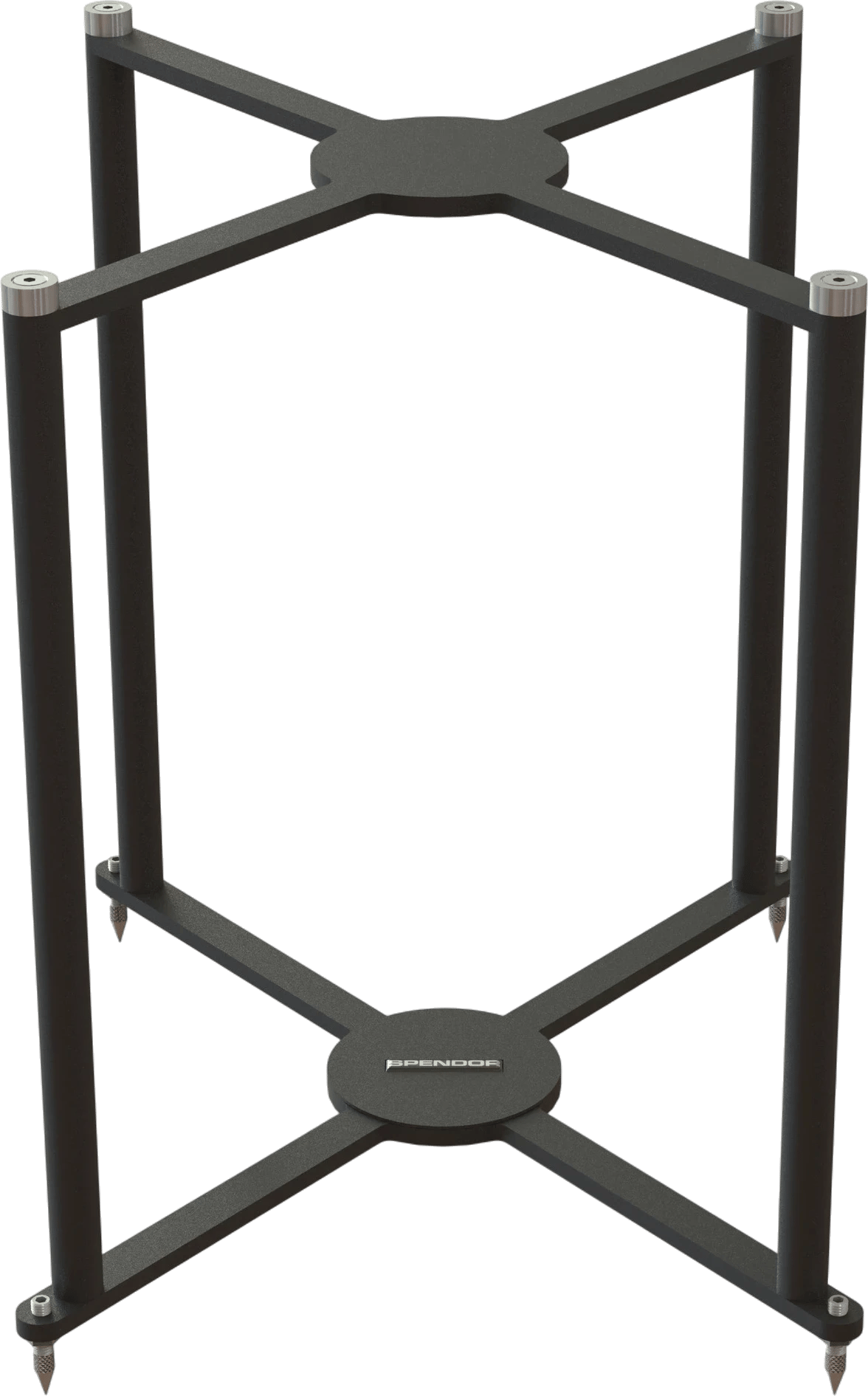 Frontansicht des Spendor Classic 1/2 Stand in Satin Black.