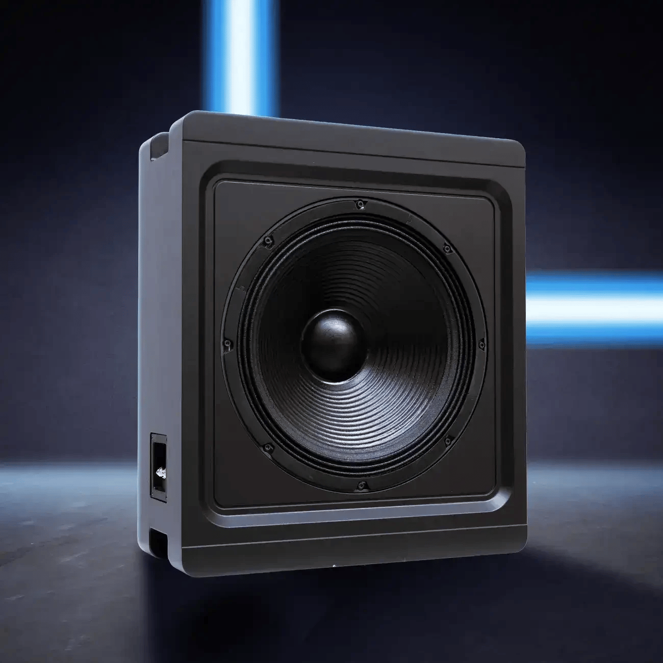 Procella Audio U18 passiver 18-Zoll-Subwoofer mit sichtbarem Anschluss.
