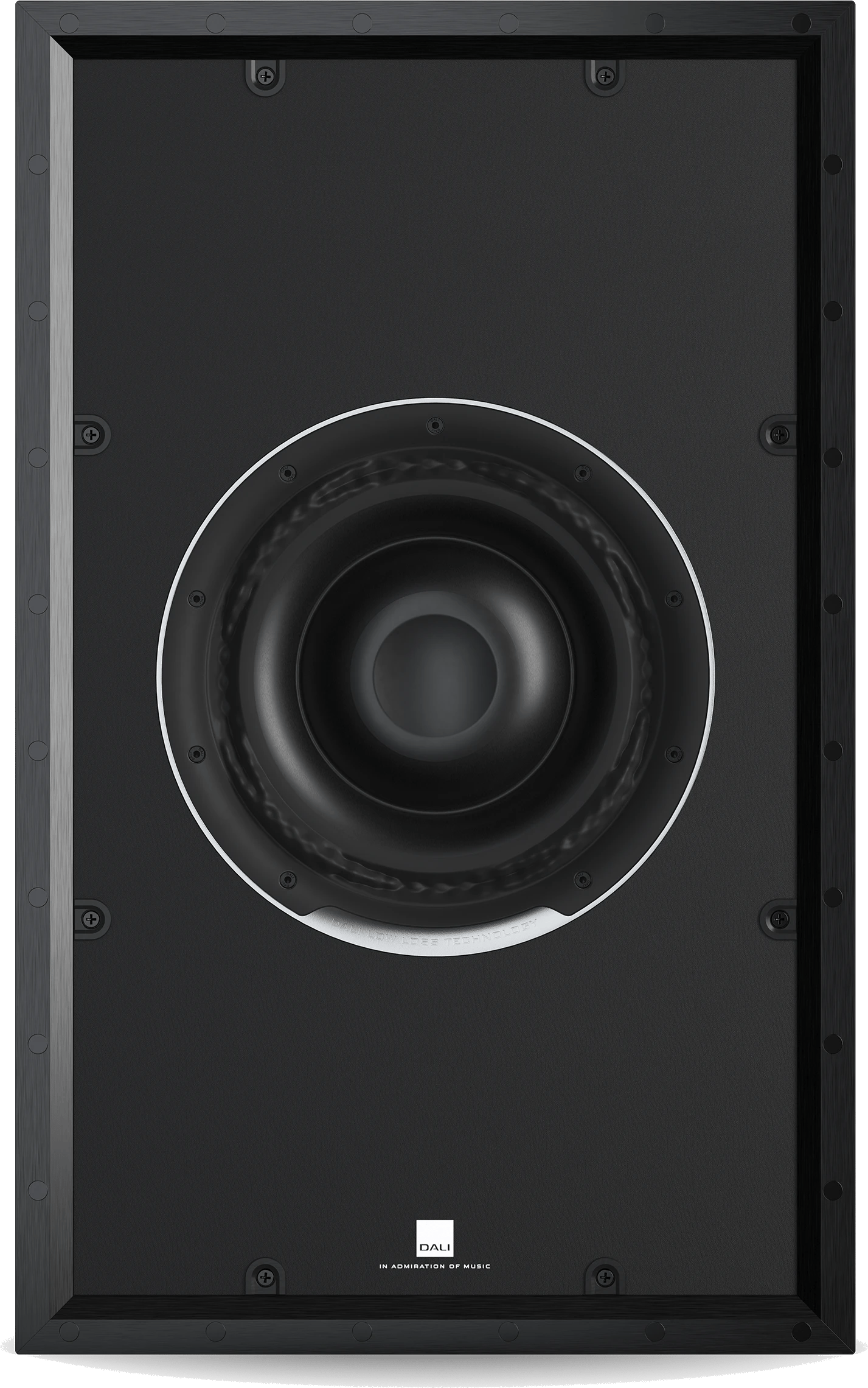 Frontansicht des passiven DALI PHANTOM IW SUB S-100 In-Wall-Subwoofers.