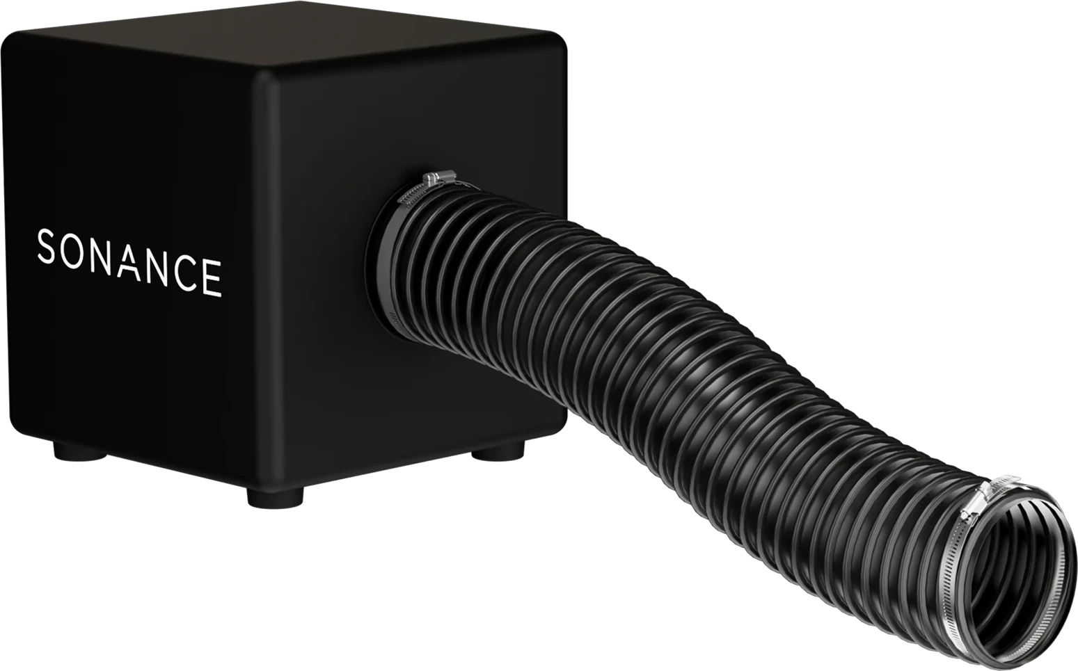 Frontansicht des Sonance PPX8-GITTER Subwoofers mit sichtbarem Anschluss.