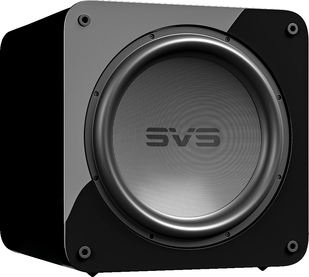 SVS SB-5000 Ultra R|evolution Subwoofer aus der Front-Rechts-Ansicht.