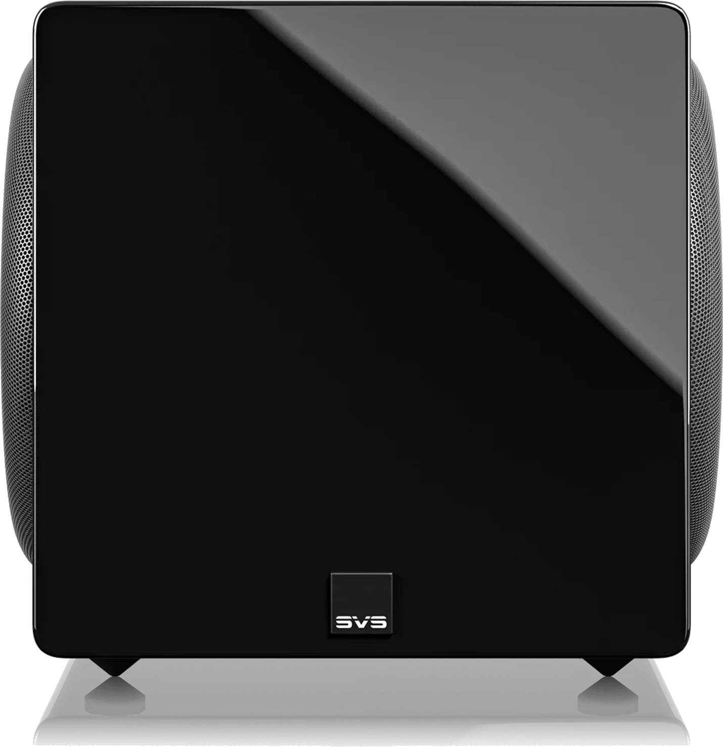 Vorderansicht des SVS SB-3000 Micro Subwoofers in schwarzer Ausführung.