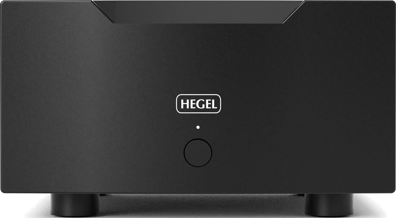 Frontansicht des Hegel H30A Verstärkers in Schwarz.