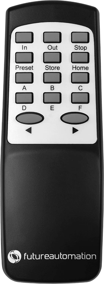 Frontalansicht der Future Automation IR-REMOTE Infrarot-Fernbedienung.