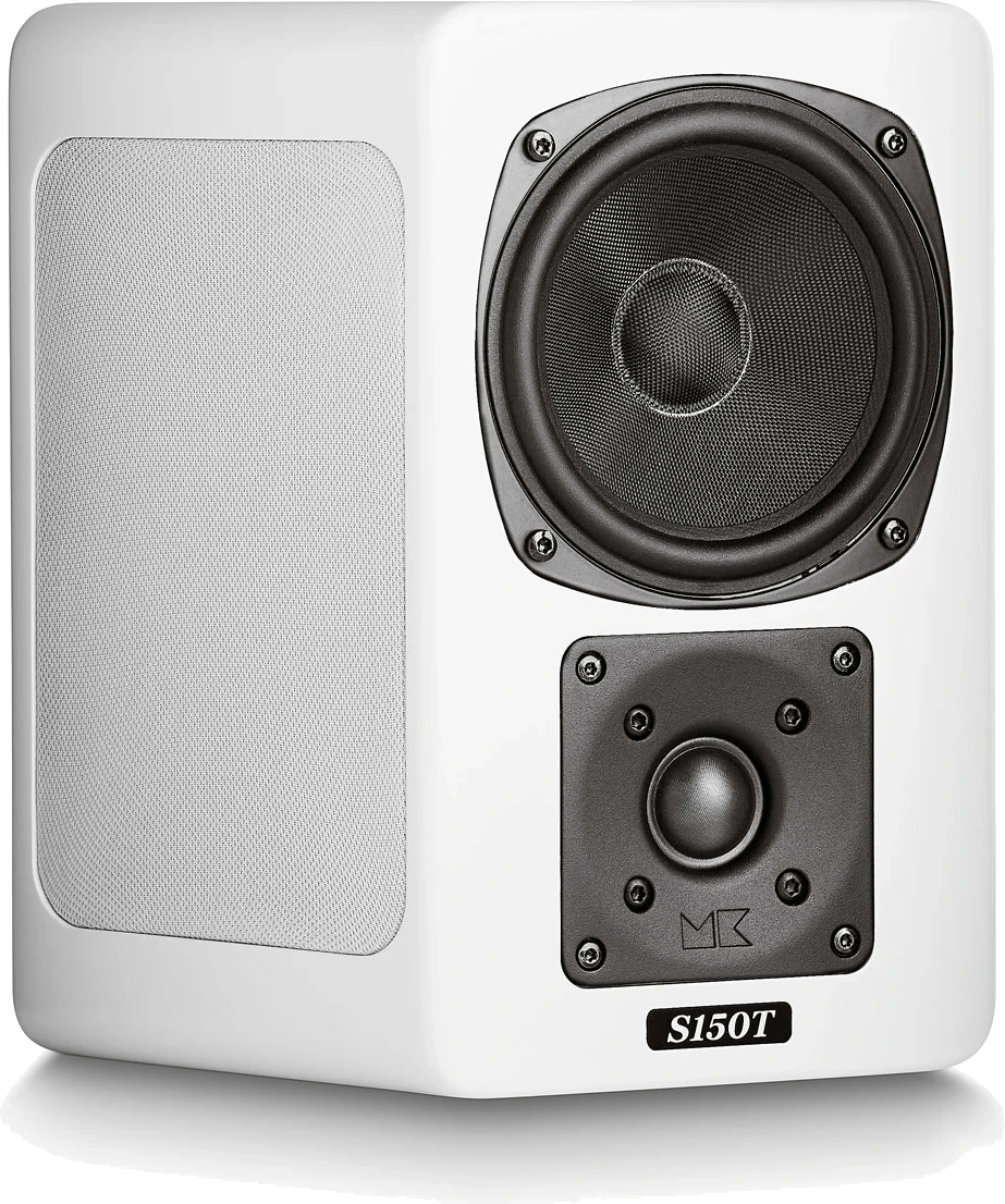 Frontansicht des M&K Sound S150T-B Lautsprechers in weißer Ausführung.