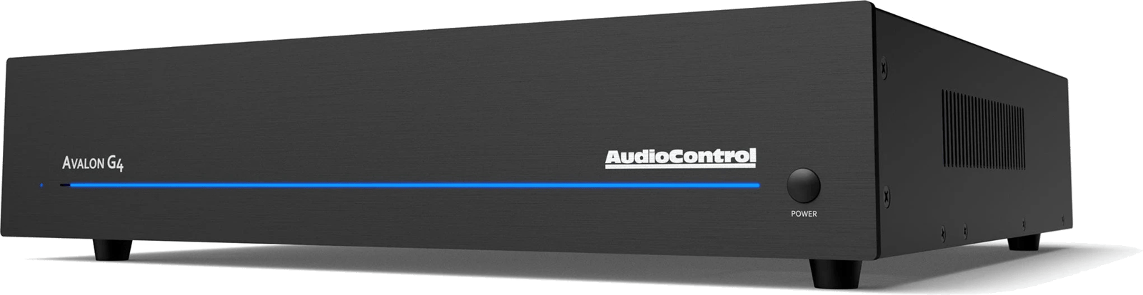 AudioControl Avalon G4 Verstärker, Ansicht von vorne links.