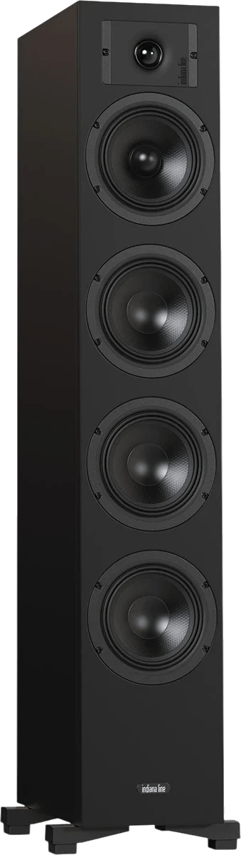 Frontansicht des Indiana Line Diva 6 schwarzen Standlautsprechers.