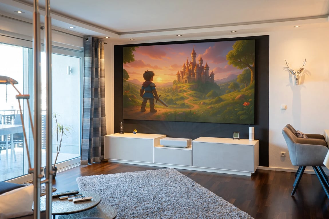 Laser TV im Wohnzimmer