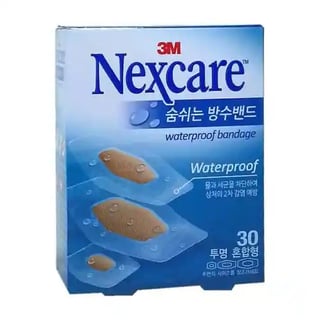 넥스케어(Nexcare) 3M 숨쉬는 방수밴드 투명혼합형 30매