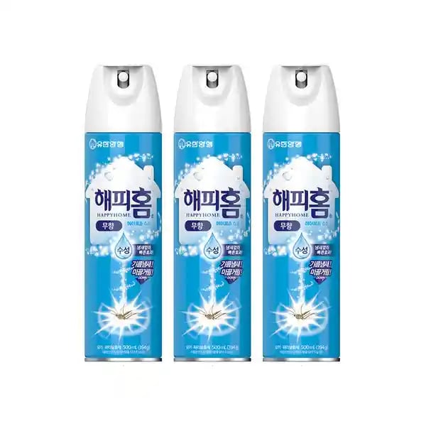 해피홈 에어로솔 무향 500ml 3개
