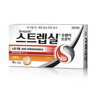 스트렙실 오렌지 트로키 12정