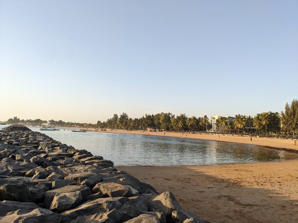 Beachfront in Saly with lush greenery