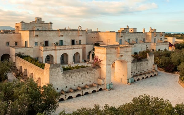 Borgo Egnazia — white limestone village-style luxury resort set among ancient olive groves in Savelletri di Fasano, Puglia