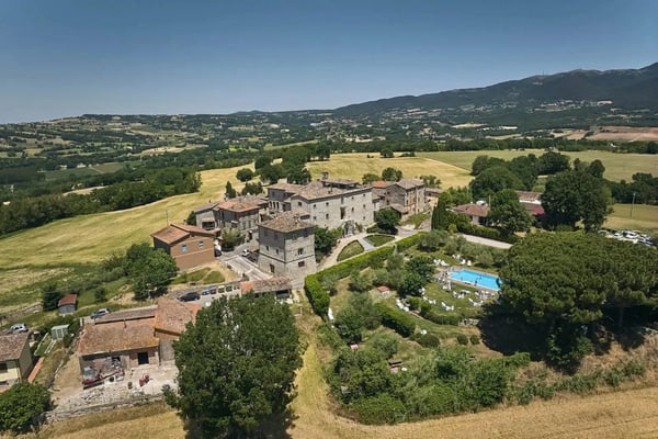 Castello di Montignano in Umbria — 13th-century castle and luxury relais surrounded by olive groves