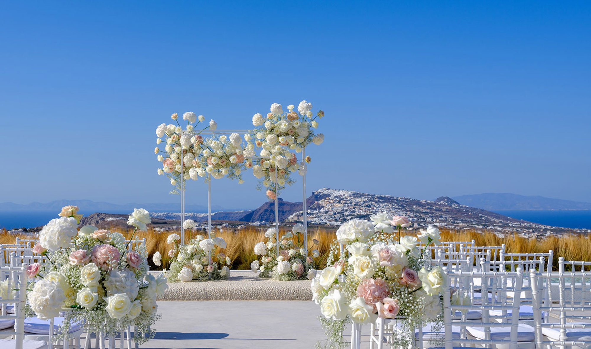 Carpe Diem Santorini wedding venue in Pyrgos, Santorini