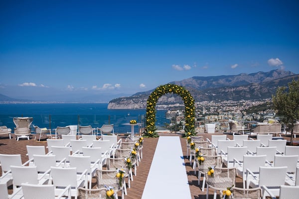 Grand Hotel President Sorrento — hotel wedding venue above Sorrento on the Bay of Naples
