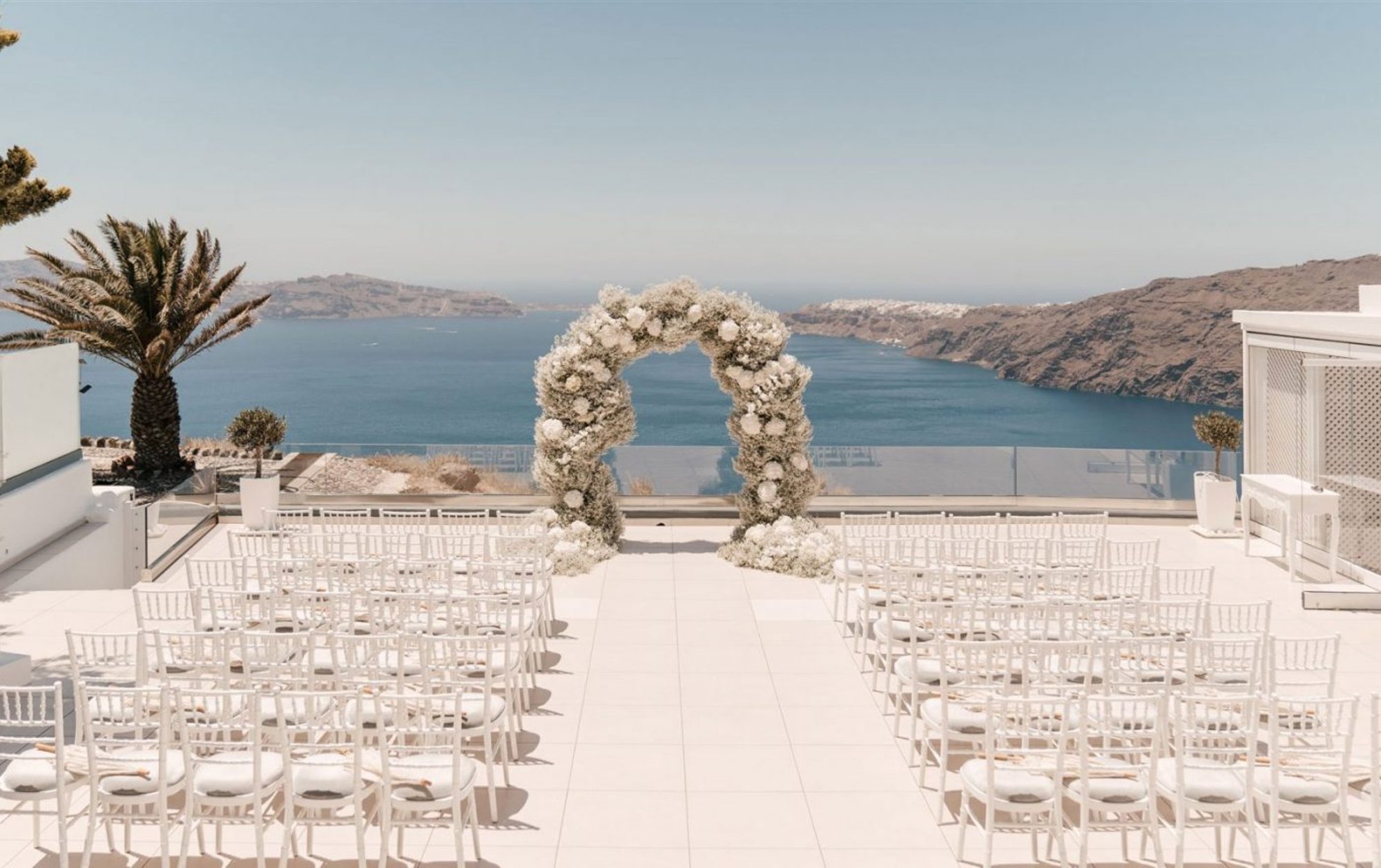 Le Ciel wedding venue in Imerovigli, Santorini
