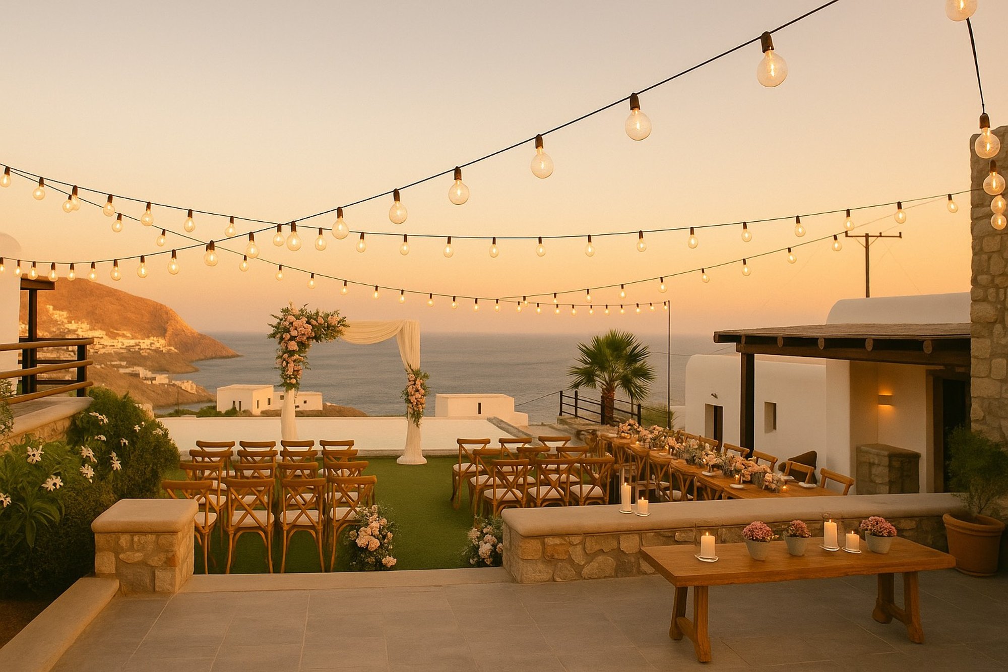 Maregold Mykonos wedding venue in Elia, Mykonos