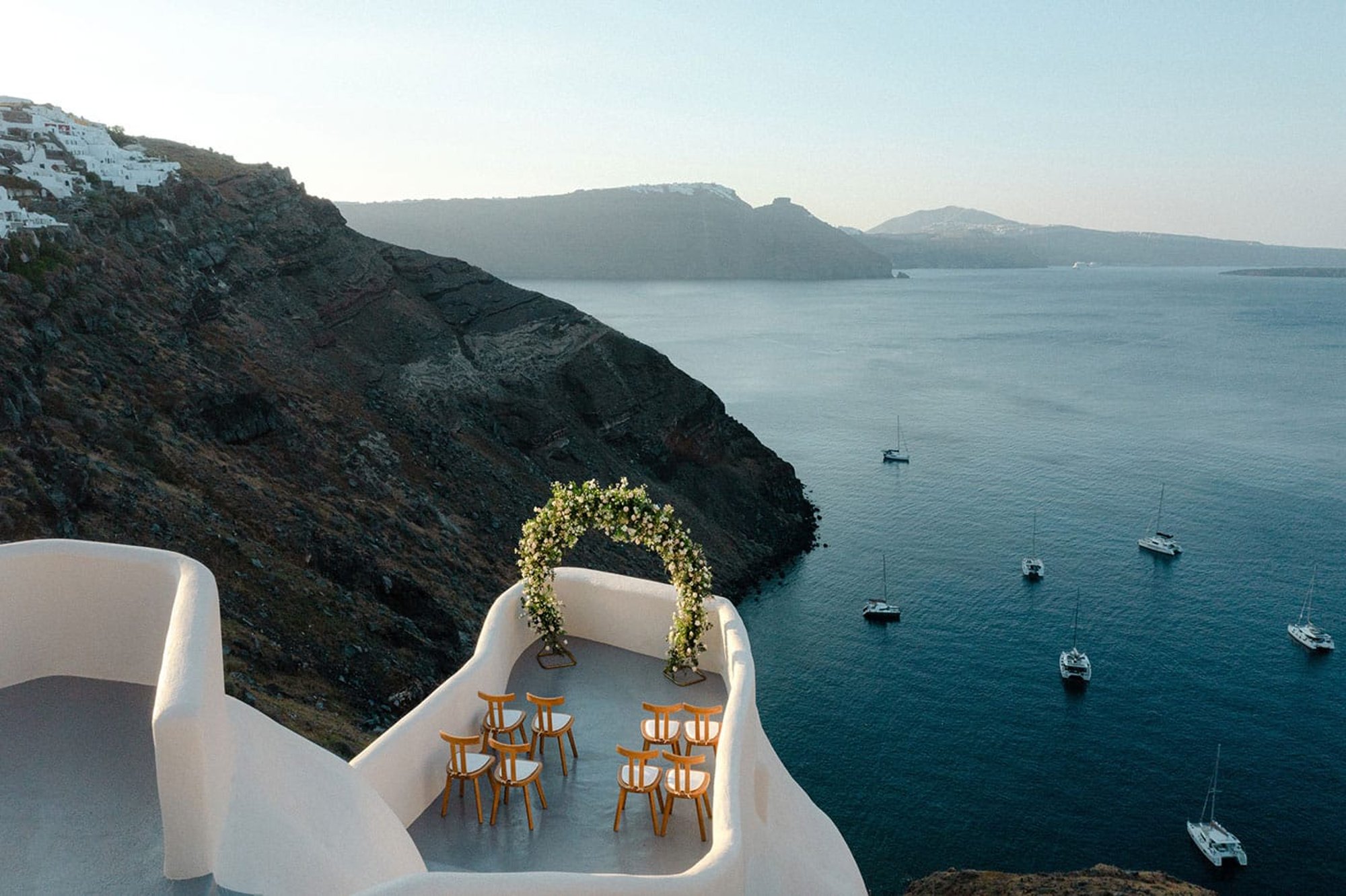 Mystique, a Luxury Collection Hotel wedding venue in Oia, Santorini