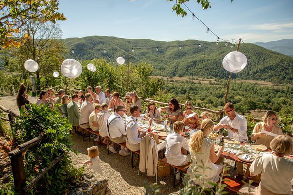 Novanta 90 — a valley wedding venue with multiple ceremony and reception spaces near Terranuova Bracciolini, Tuscany