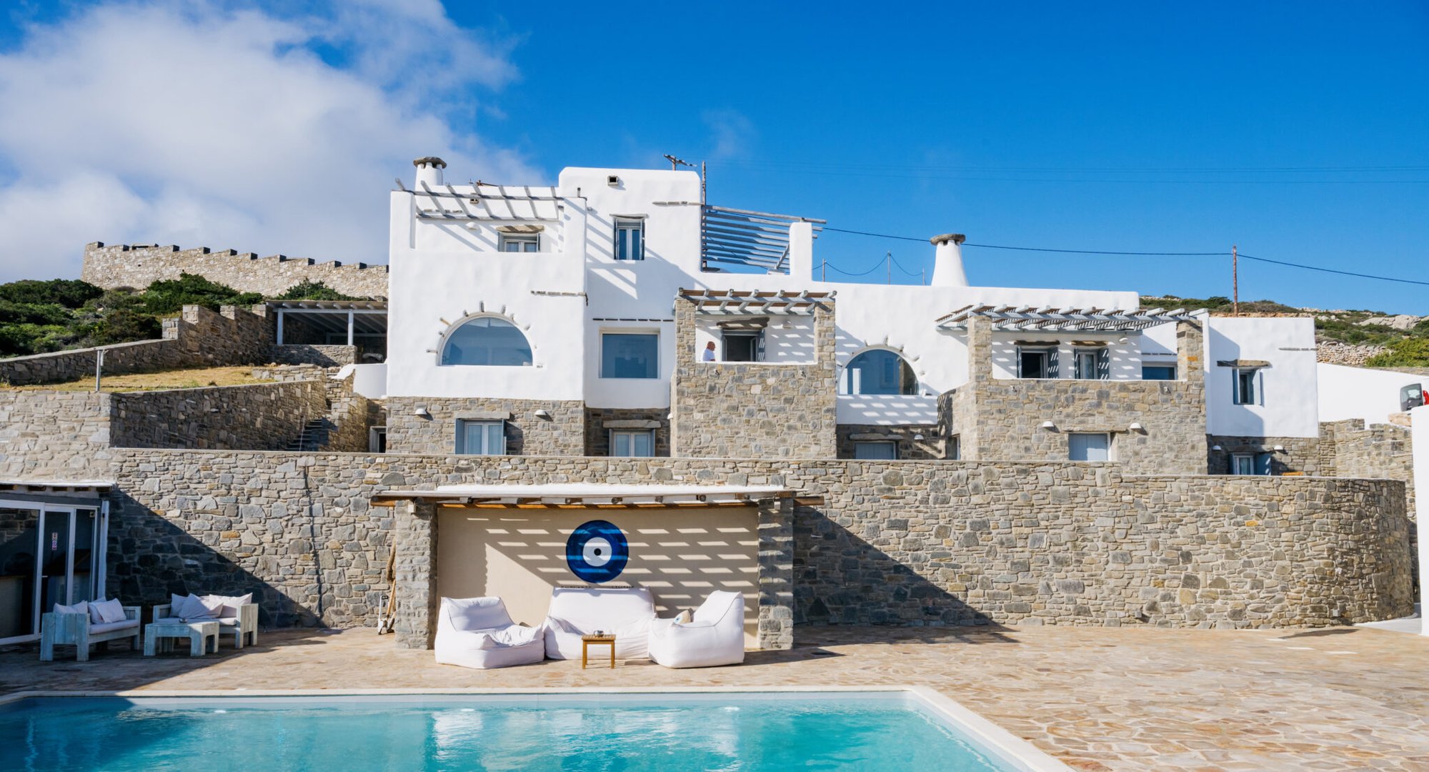Villa Mira Paros wedding venue in Parasporos, Paros