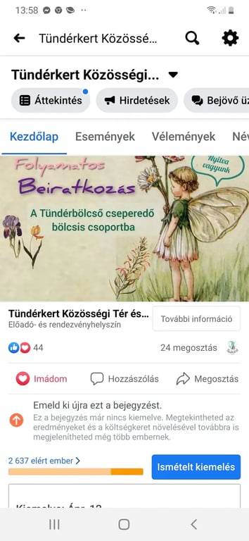 Tündérkert Közösségi tér és Tündérbölcső Családi központ
