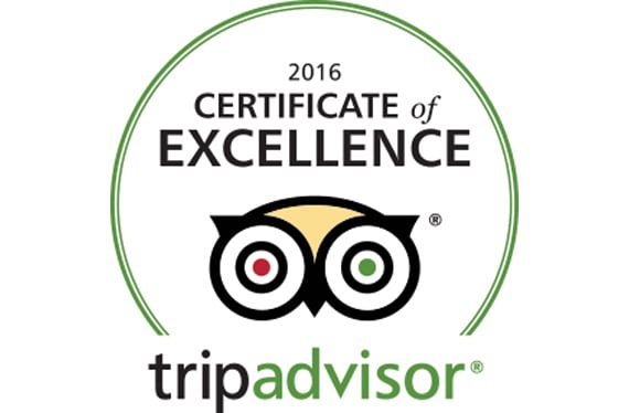 TripAdvisor 2016 Certificate of Excellence logo