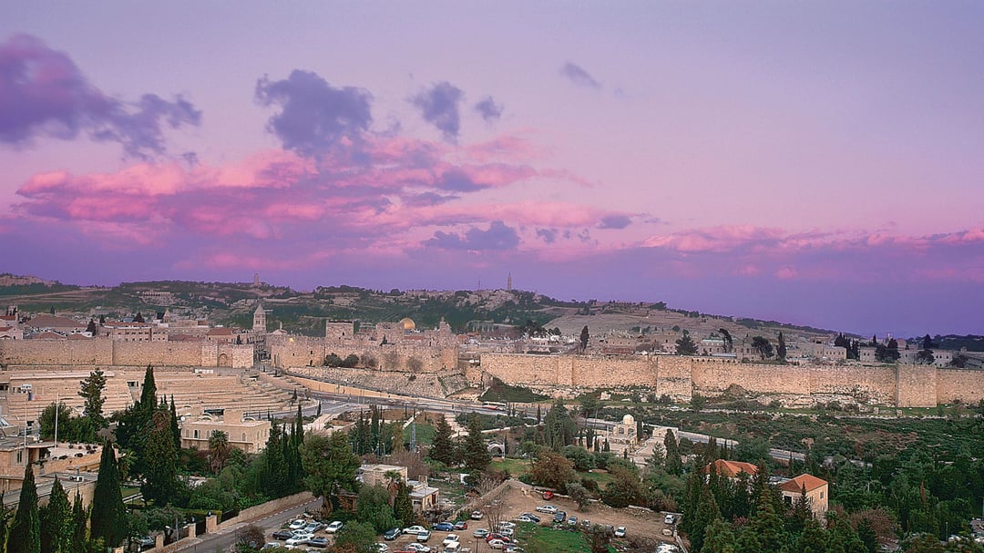 Beautiful sunset scene from Where Jesus Walked