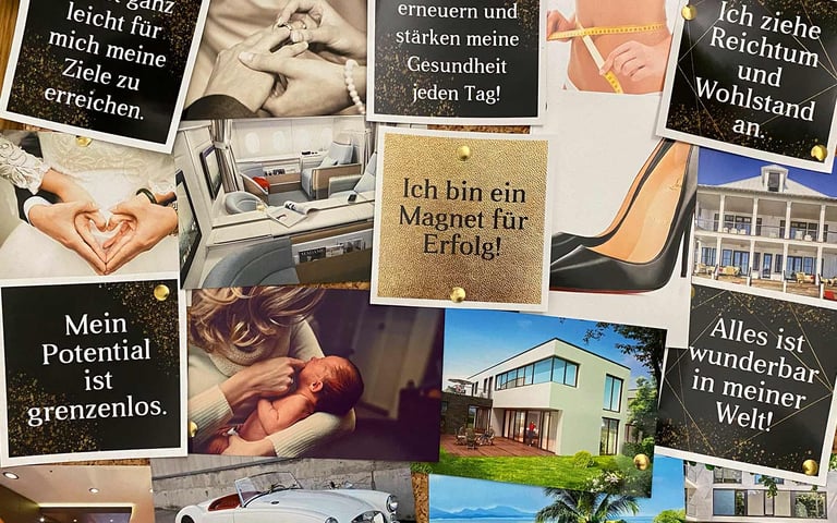 Visionboard - Visualisiere deine Ziele und Träume
