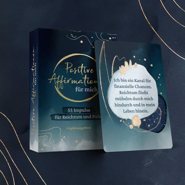 55 positive Affirmationen für mich: Reichtum und Fülle - Das Kartenset von High Energy Mind