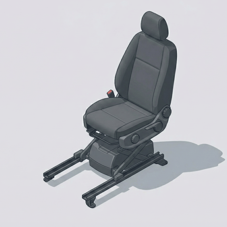 BraunAbility Valet Seat low-profile transfer seat in vehicle