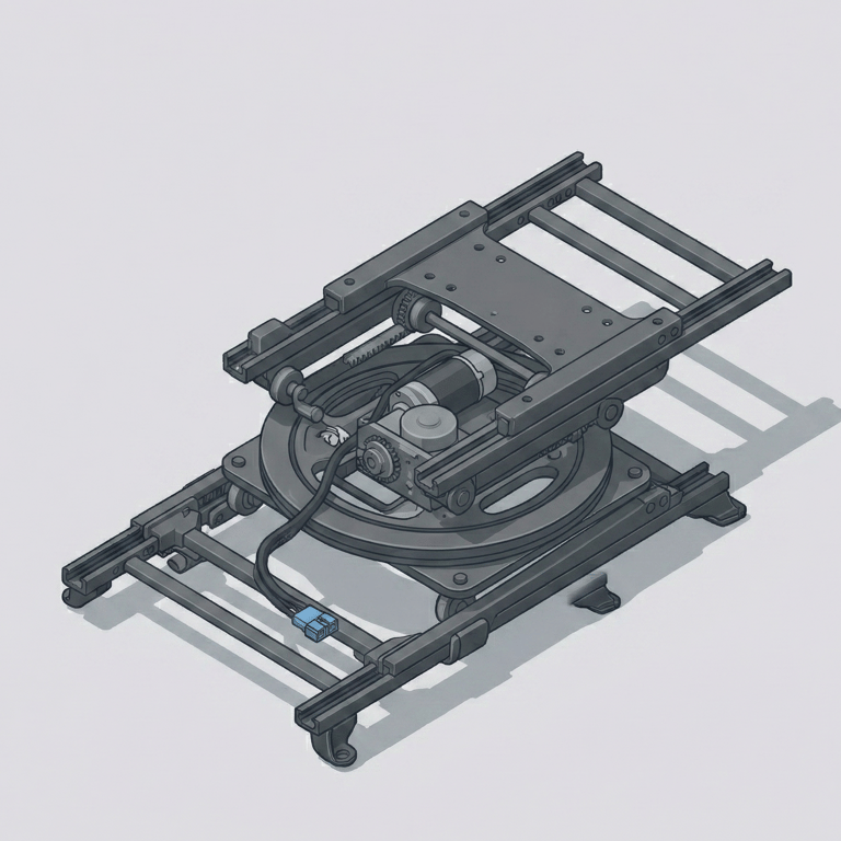 Transfer seat base swivel mechanism installed under vehicle seat