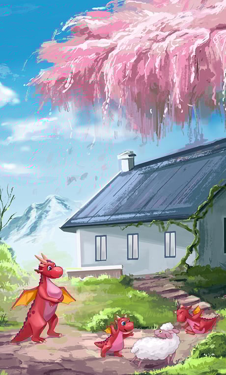 happy dragons family