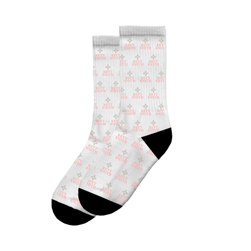 Rett Smith - Logo Socks - White