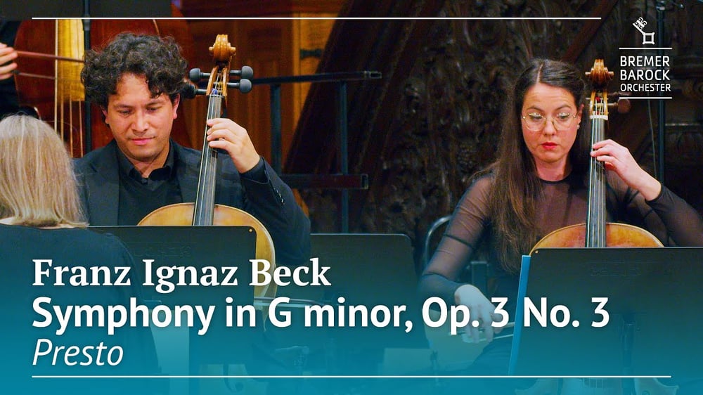 Franz Ignaz Beck: Symphony in G minor, Op. 3 No. 3, Presto