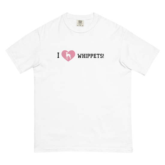 I Love Whippets Unisex garment-dyed heavyweight t-shirt